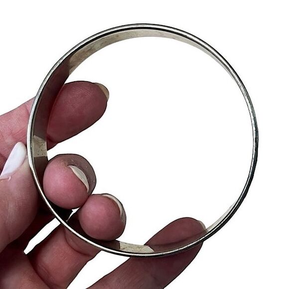 Silver Oxidized Half Ball Faceted Dot Studded Bangle - Picture 5 of 9